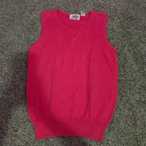 Pink vintage Henley tank top